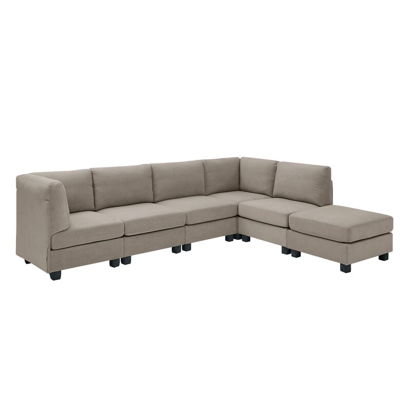 Mercury Row® Roeder 6 - Piece Upholstered Sectional & Reviews | Wayfair